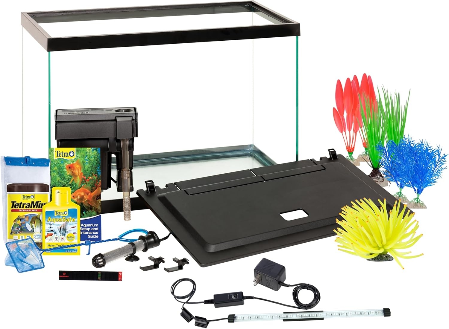 image:imageTetra Aquarium 20 Gallon Complete Tropical Fish Tank Kit With LED Lighting And Decor For Freshwater FishColor Fusion