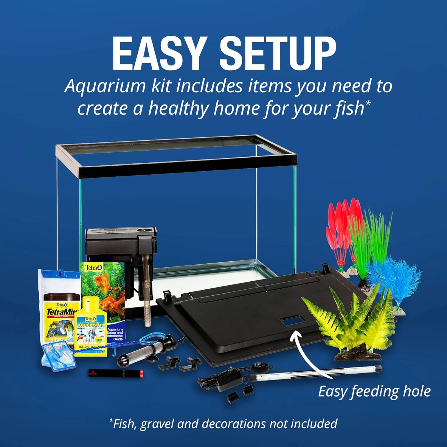 image:imageTetra Aquarium 20 Gallon Complete Tropical Fish Tank Kit With LED Lighting And Decor For Freshwater FishTetra