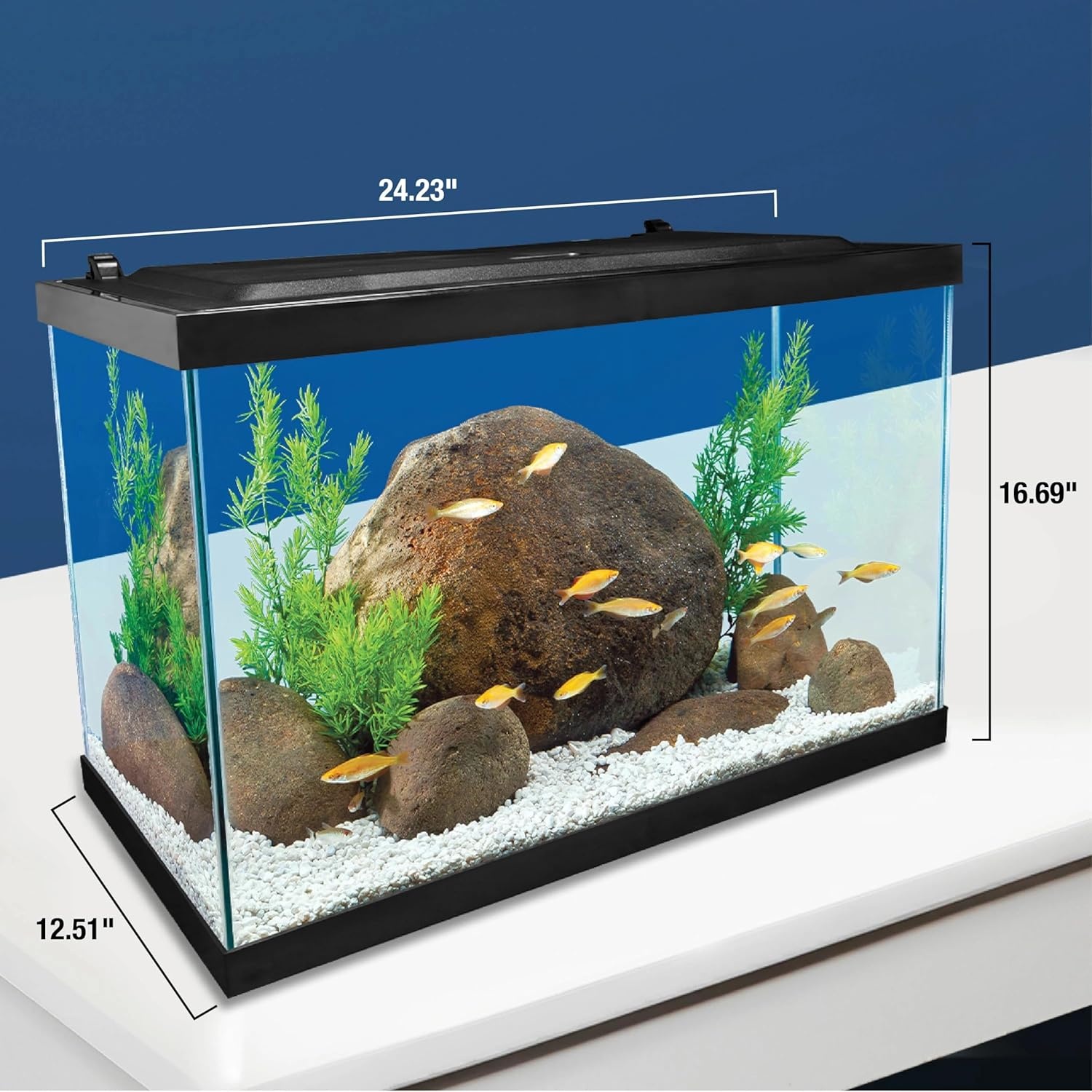 image:imageTetra Aquarium 20 Gallon Complete Tropical Fish Tank Kit With LED Lighting And Decor For Freshwater FishTetra