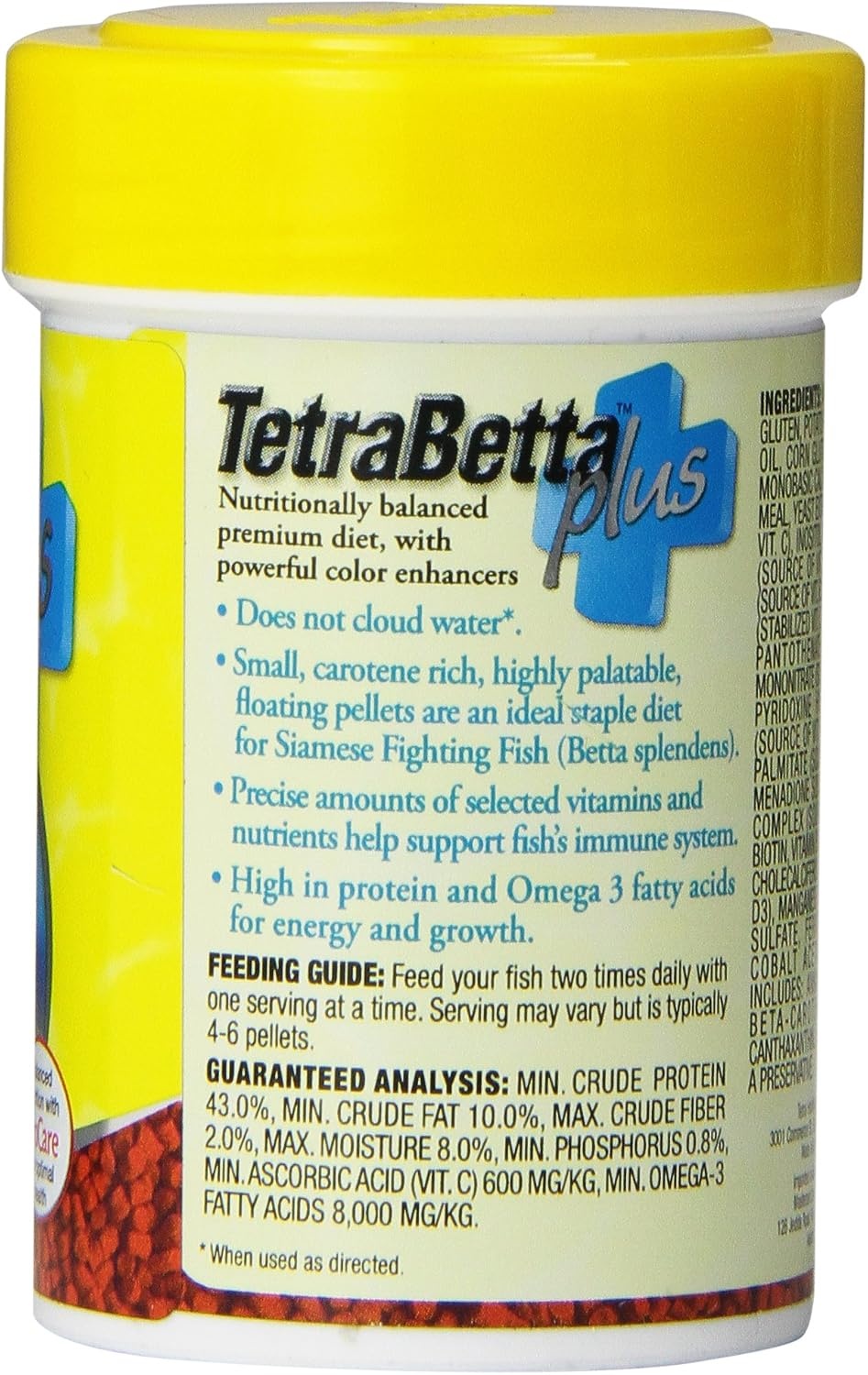 image:imageTetra Betta Small Pellets 102 Ounce Complete Nutrition Plus Color BoostMini Pellets