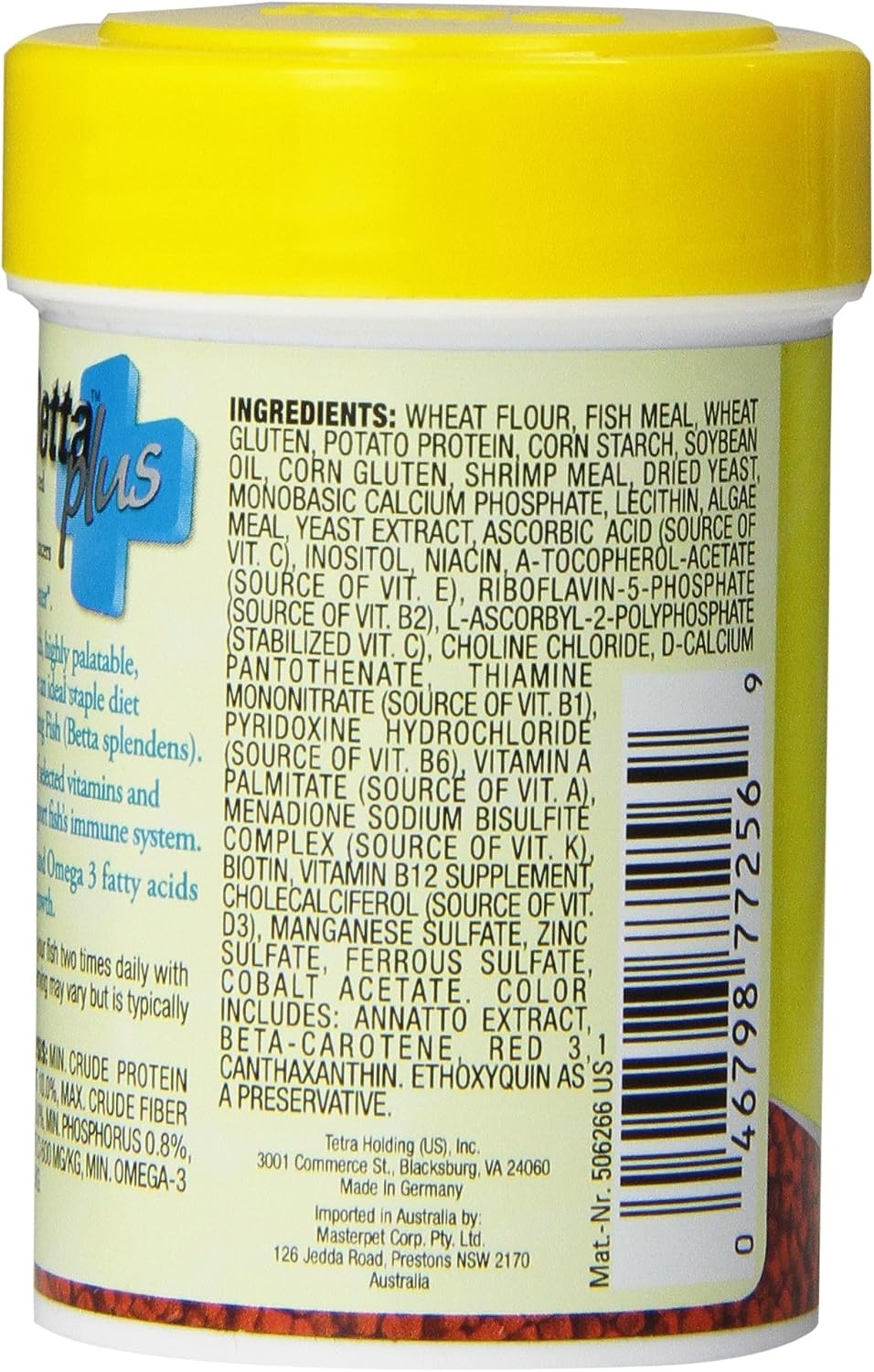 image:imageTetra Betta Small Pellets 102 Ounce Complete Nutrition Plus Color BoostMini Pellets