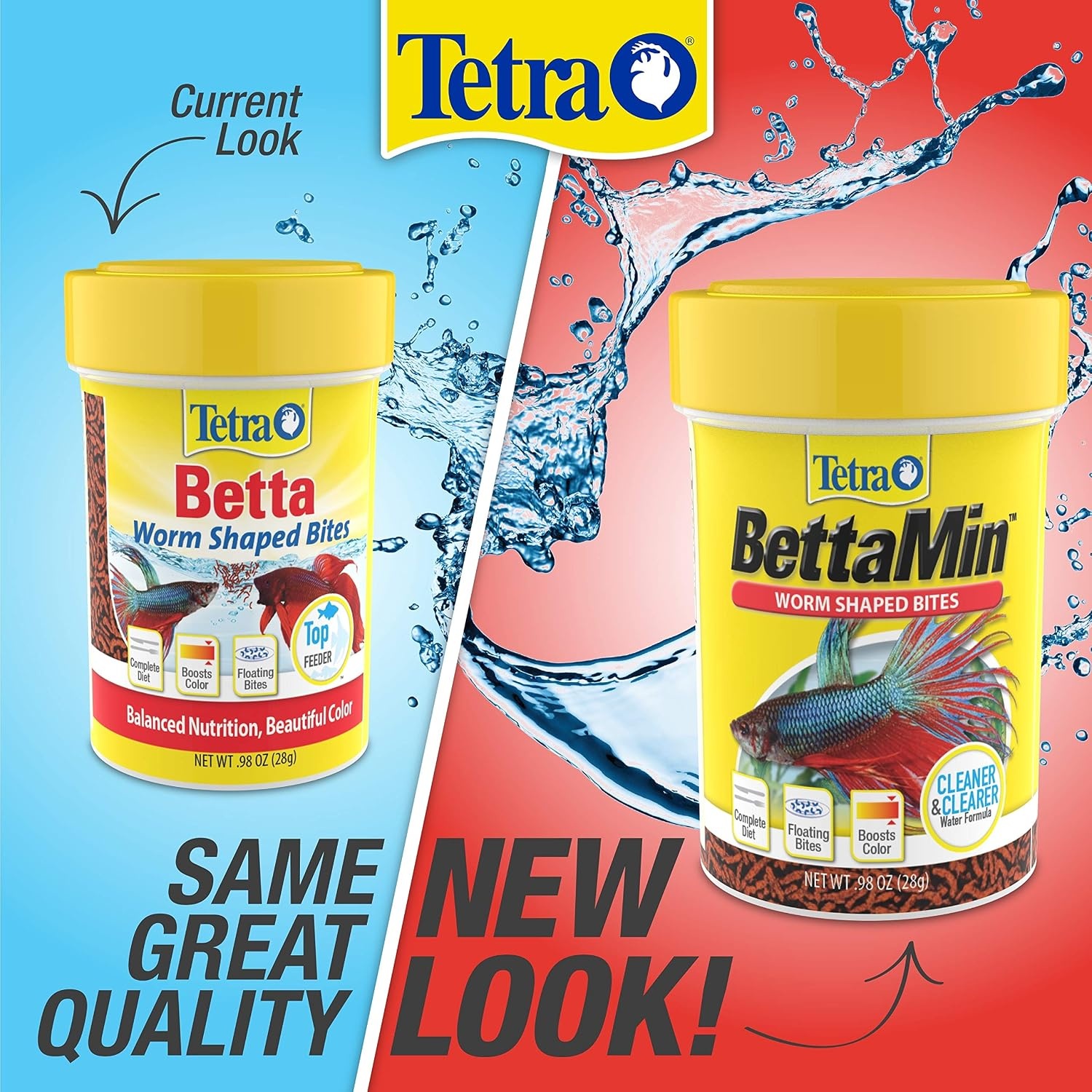 image:imageTetra Betta Small Pellets 102 Ounce Complete Nutrition Plus Color BoostWorm Shaped Bites