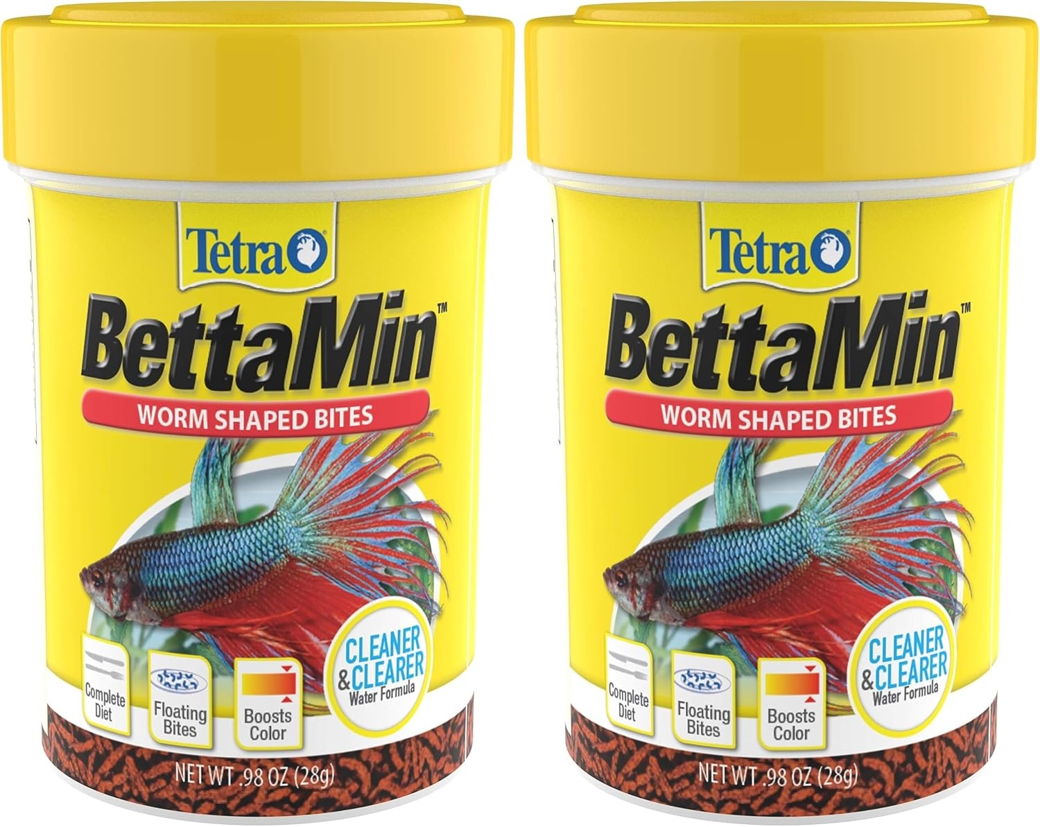 image:imageTetra Betta Small Pellets 102 Ounce Complete Nutrition Plus Color BoostWorm Shaped Bites