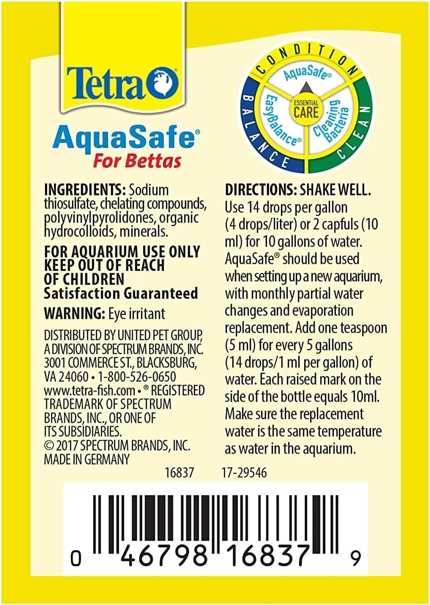 image:imageTetra BettaSafe Aquarium Water Conditioner For Bettas 169Ounce 50ml Golds amp Yellows 16837Golds Yellows