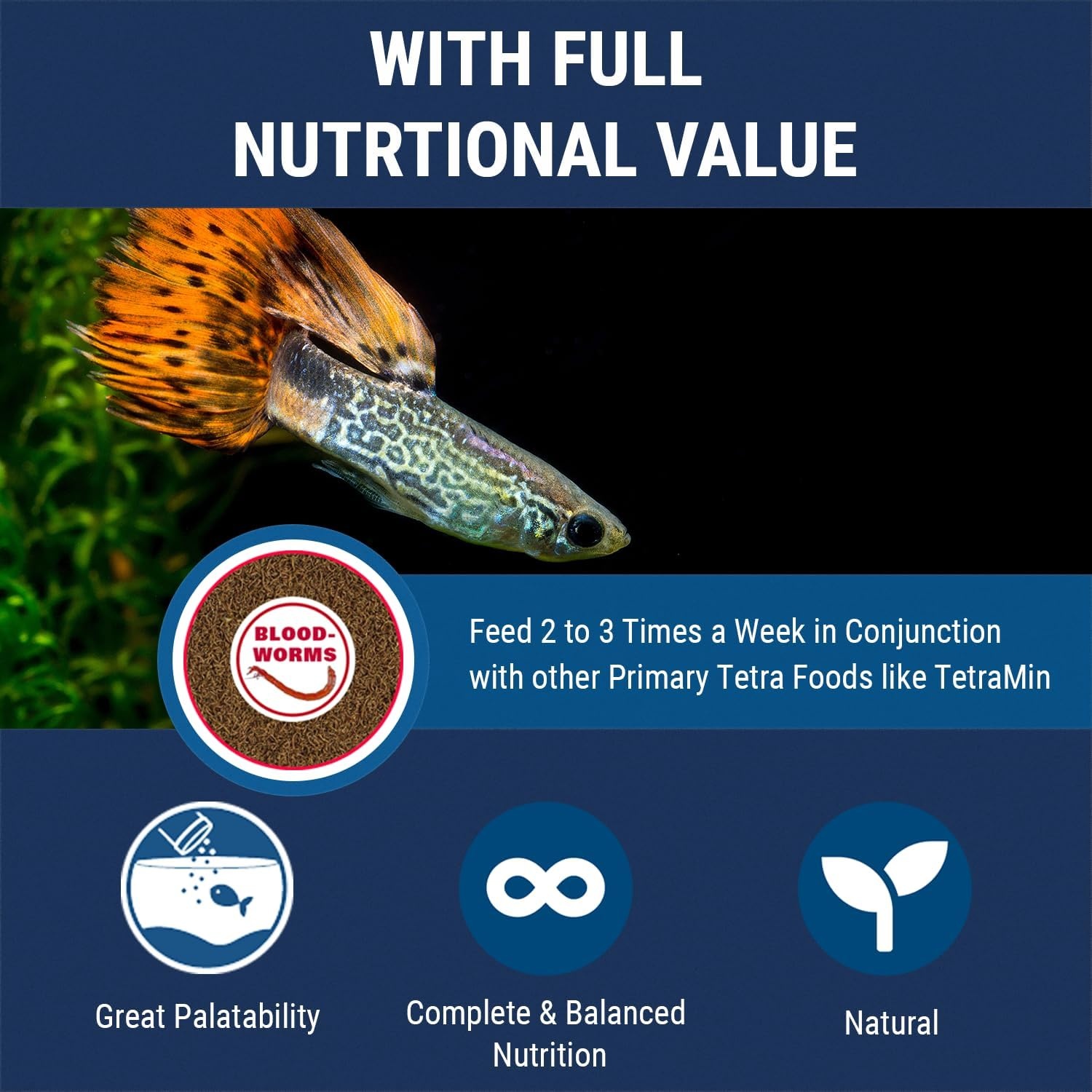 image:imageTetra BloodWorms 025 Oz FreezeDried Food for Freshwater and Saltwater Fish Seafood Pack of 1025 Ounce Pack of 2
