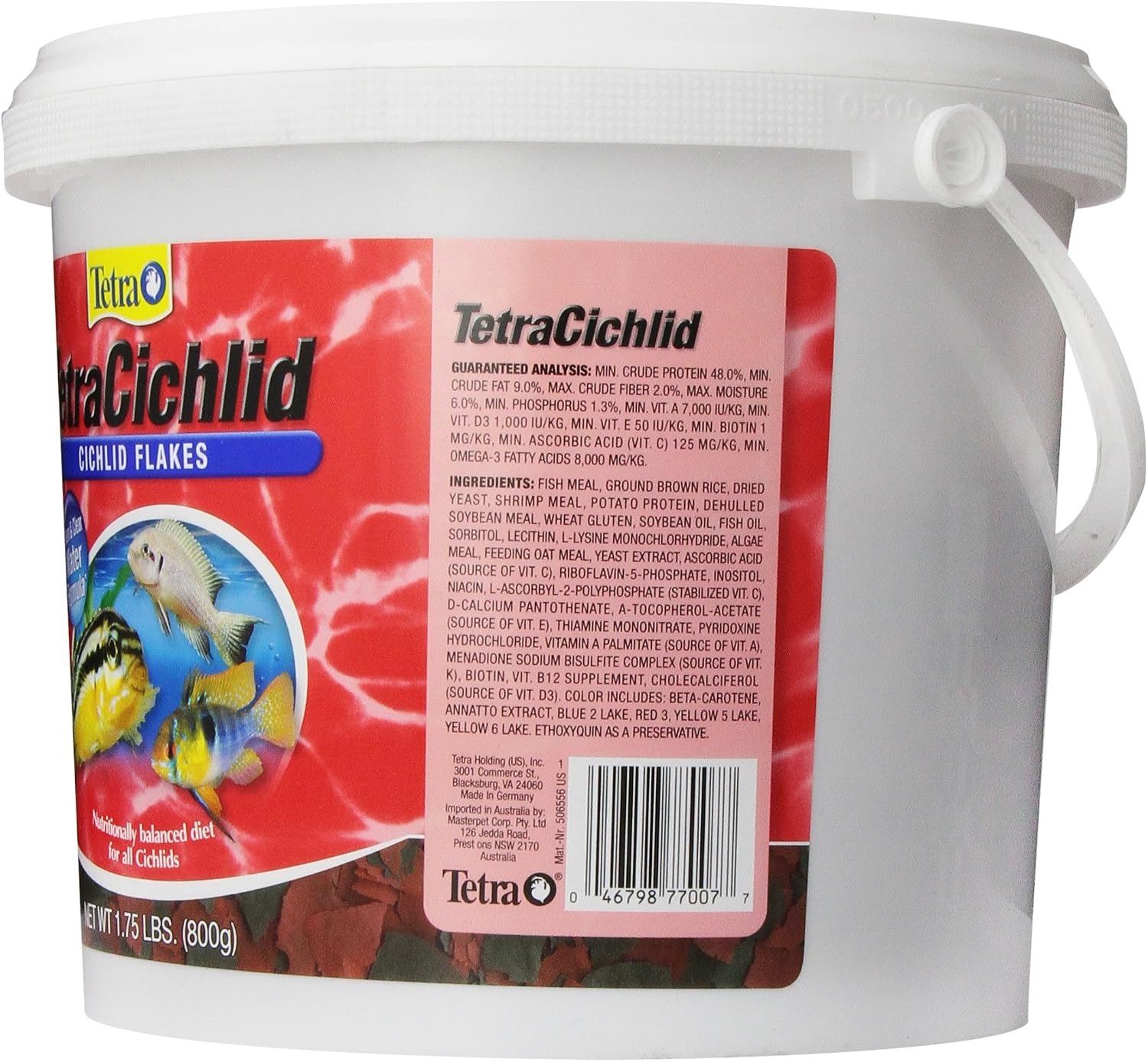 image:imageTetra Cichlid Flakes Nutritionally Balanced Fish Food for All Cichlids 175 Pounds175 Pound Pack of 1