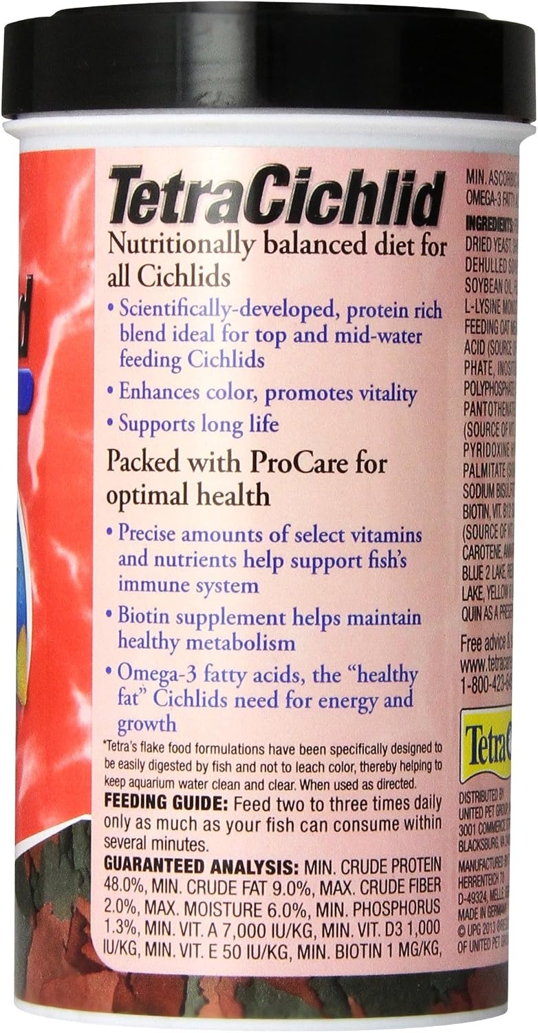image:imageTetra Cichlid Flakes Nutritionally Balanced Fish Food for All Cichlids 175 Pounds282 Ounce Pack of 1