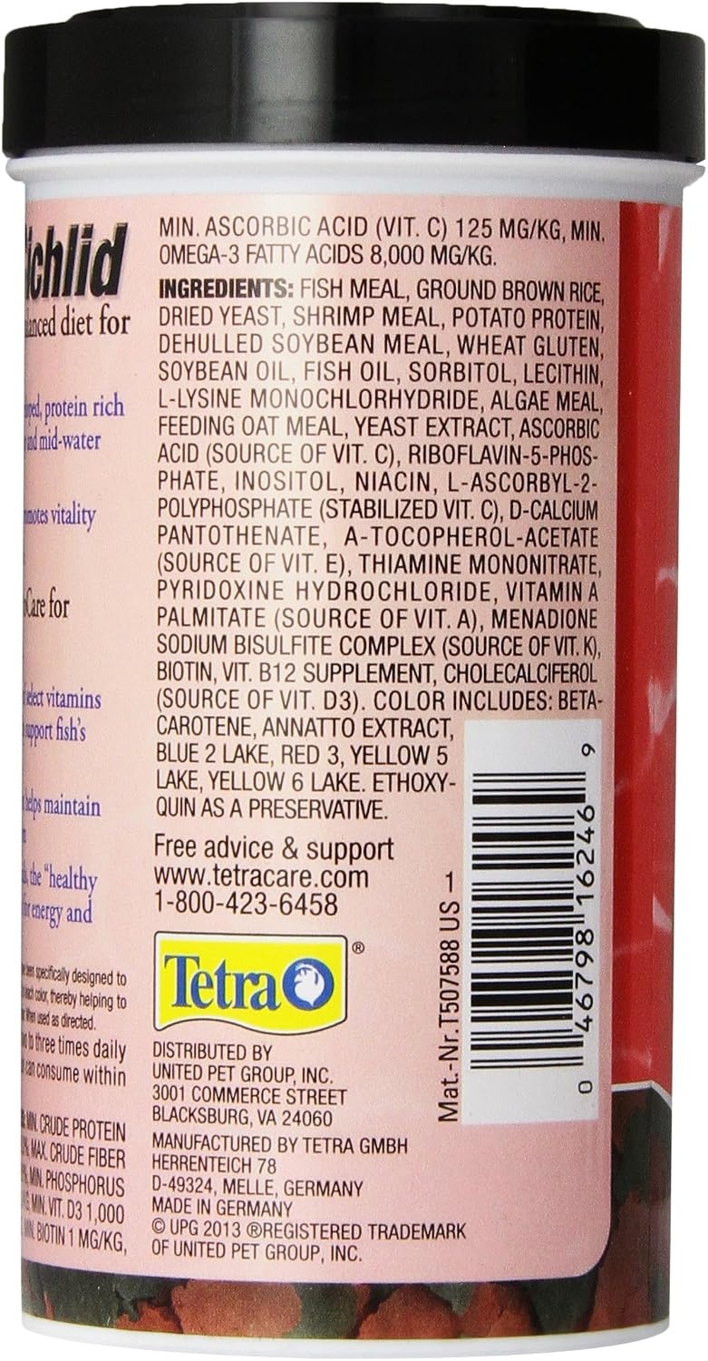 image:imageTetra Cichlid Flakes Nutritionally Balanced Fish Food for All Cichlids 175 Pounds282 Ounce Pack of 1