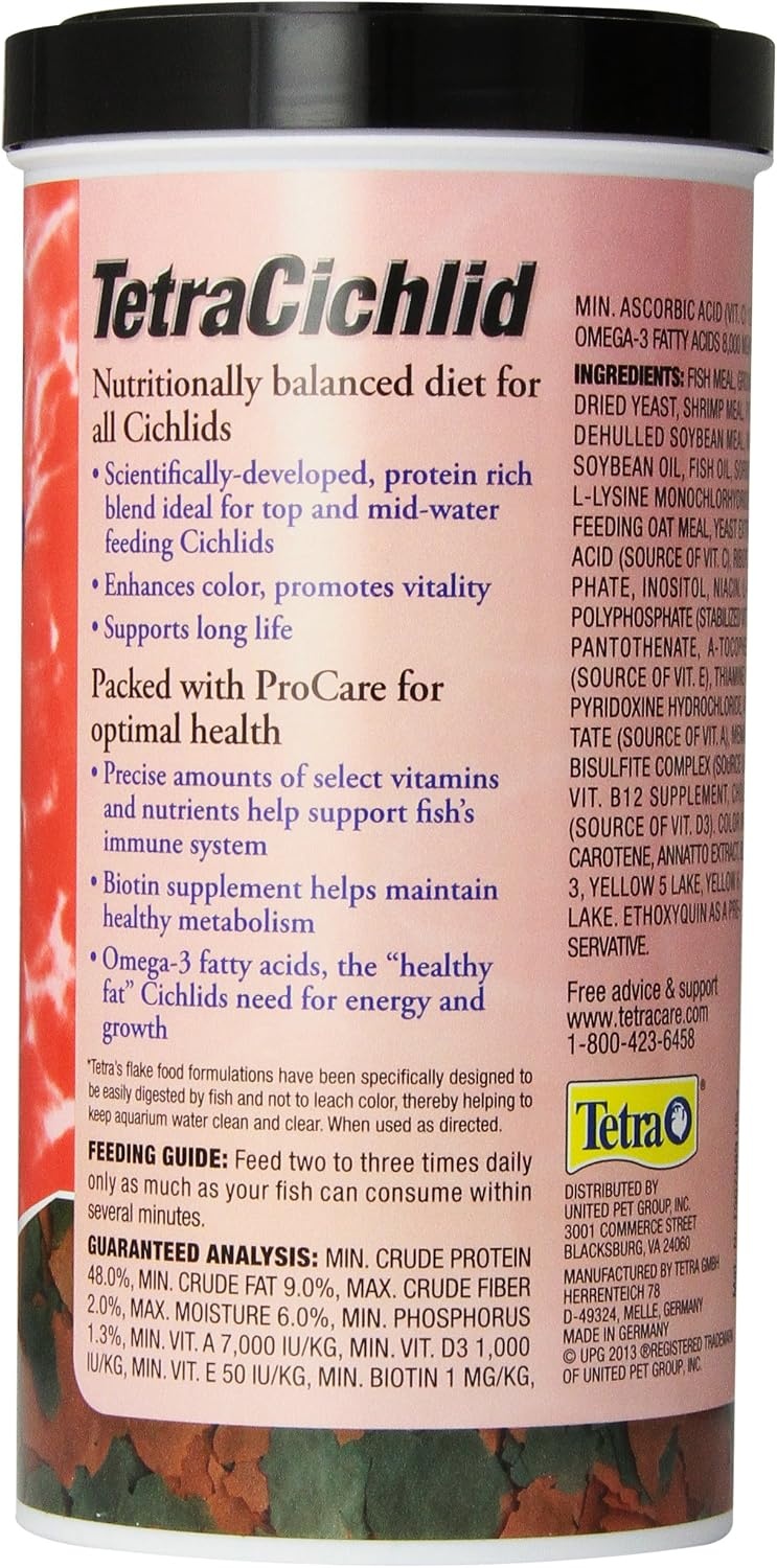 image:imageTetra Cichlid Flakes Nutritionally Balanced Fish Food for All Cichlids 175 Pounds565 Ounce Pack of 2