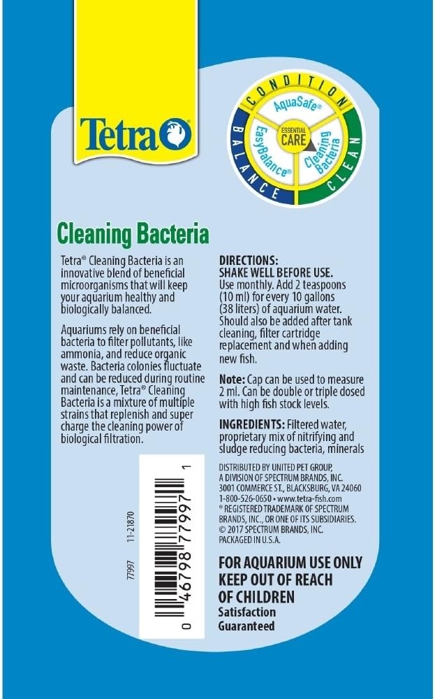image:imageTetra Cleaning Bacteria 4 Ounces for A Clean Aquarium and Healthy Water Model 779974 ounces
