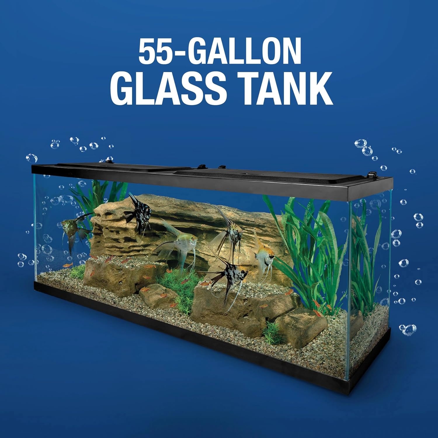 image:imageTetra Complete LED Aquarium Kit for Fish 55 Gallons Includes White LED Lights Filter Heater and Accessories