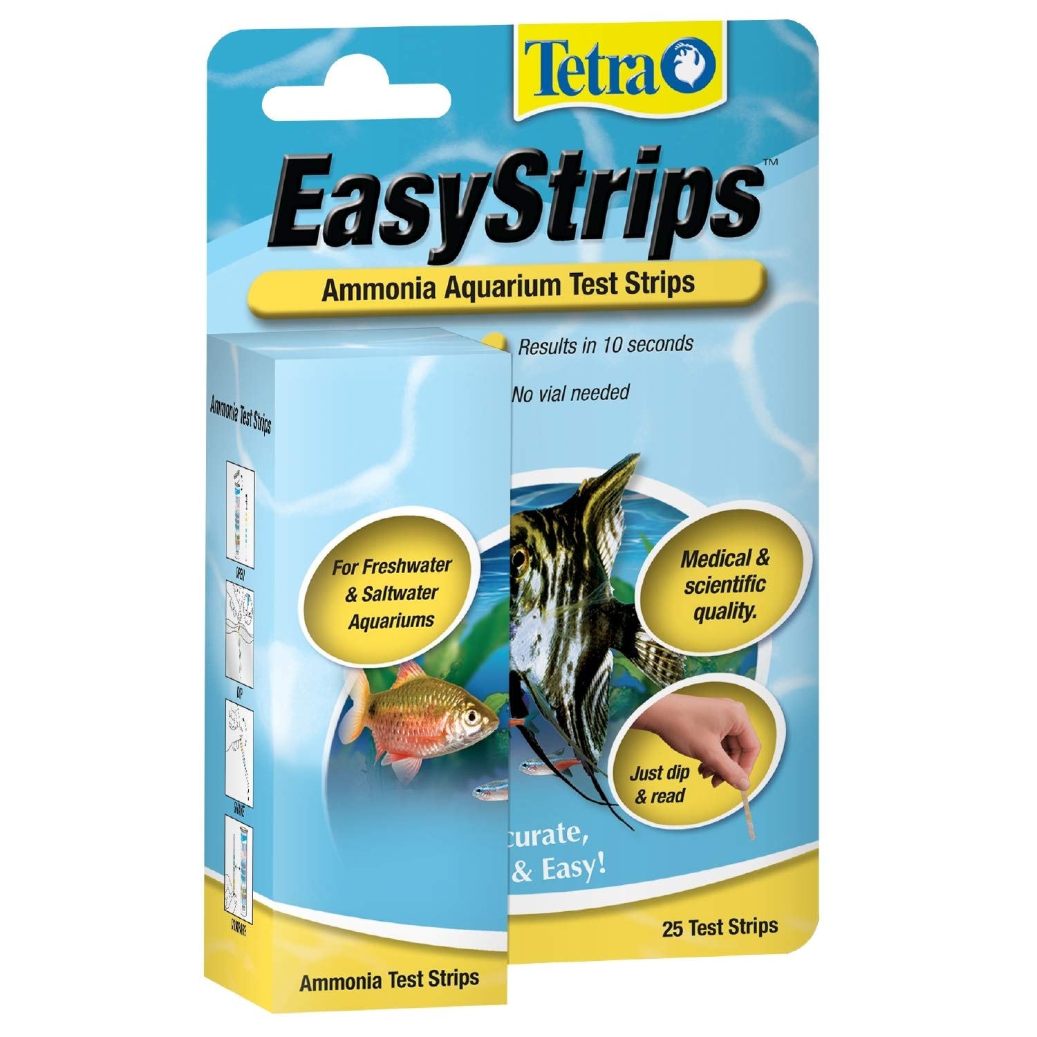 image:imageTetra EasyStrips 100 Count Ammonia Test Strips For aquariums Water Testing Model Number 19541100 Count Pack of 10