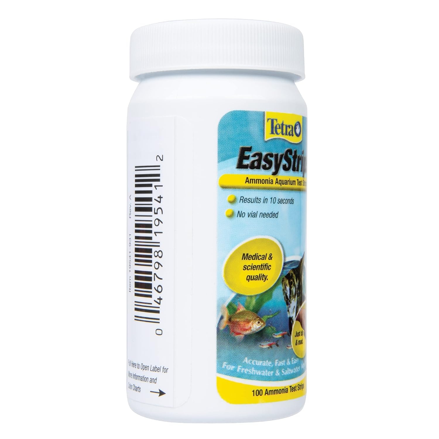 image:imageTetra EasyStrips 100 Count Ammonia Test Strips For aquariums Water Testing Model Number 19541100Strip