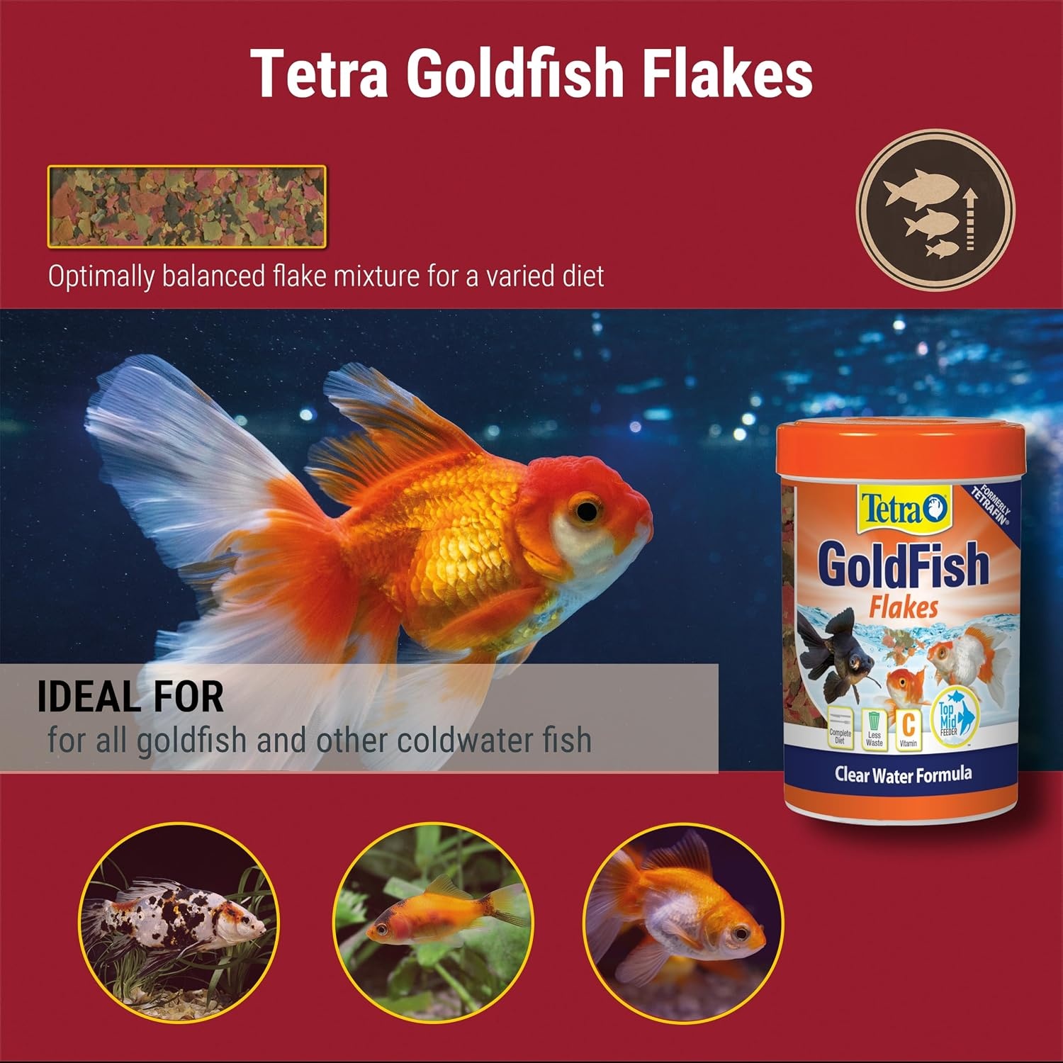image:imageTetra Goldfish Variety Pellets Balanced Diet 187 Ounce706 Ounce Pack of 2
