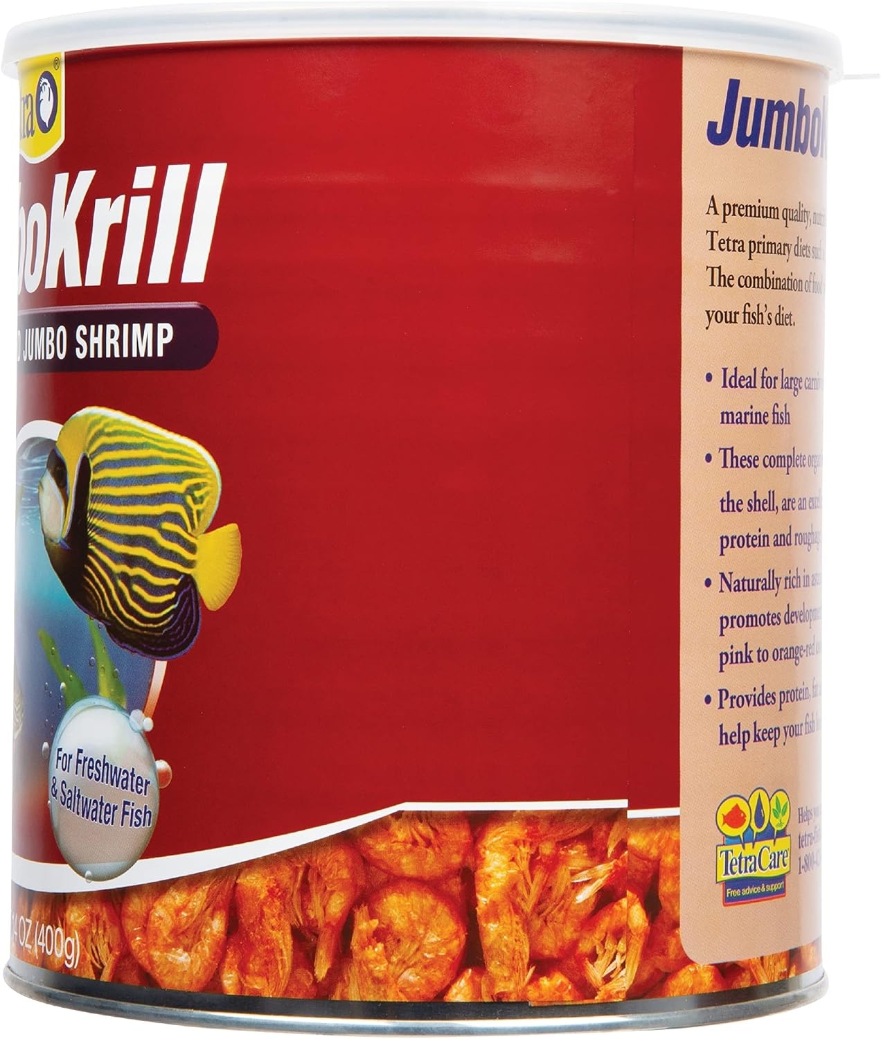 image:imageTetra JumboKrill FreezeDried Jumbo Shrimp Natural Shrimp Treat For Aquarium Fish 14 oz14 Ounce Pack of 6
