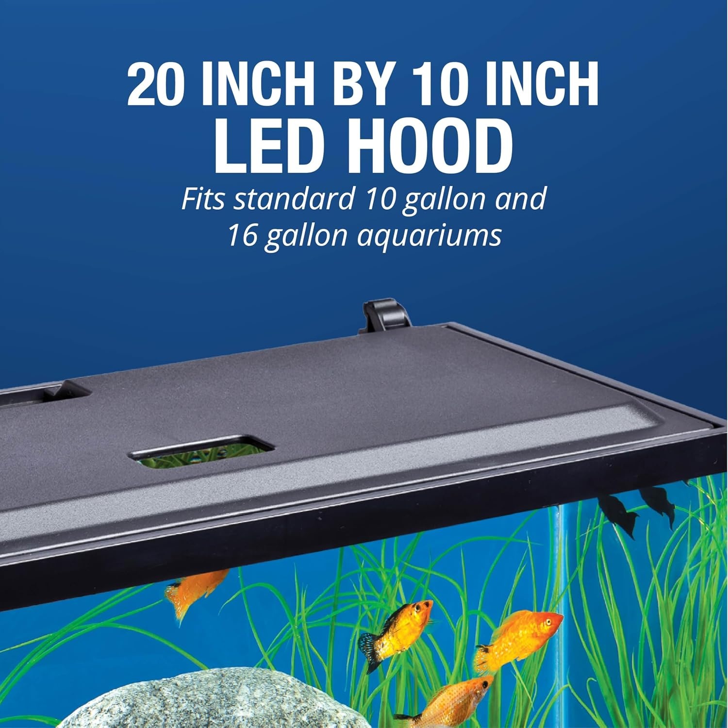 image:imageTetra LED Aquarium Hood 20 in x 10 in LowProfile Fish Tank Cover With Hidden Lighting20 Inch