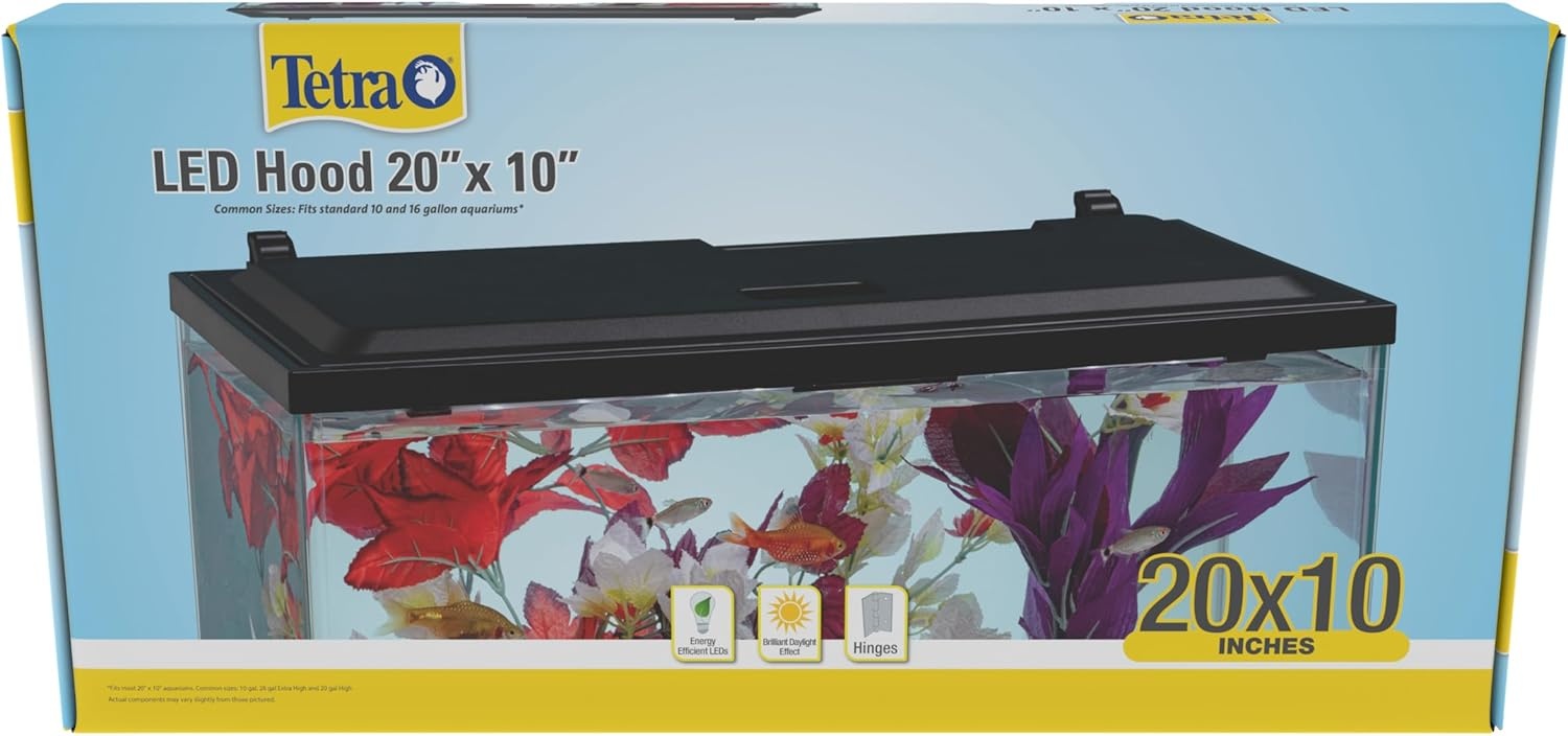image:imageTetra LED Aquarium Hood 20 in x 10 in LowProfile Fish Tank Cover With Hidden Lighting20 Inch