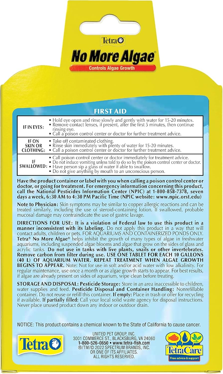 image:imageTetra No More Algae Tablets 8 tablets Controls Algae in Aquariums