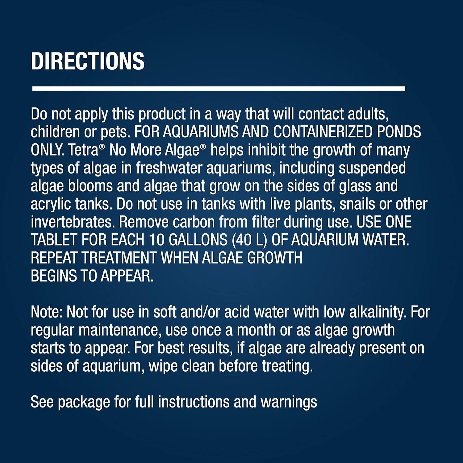 image:imageTetra No More Algae Tablets 8 tablets Controls Algae in Aquariums