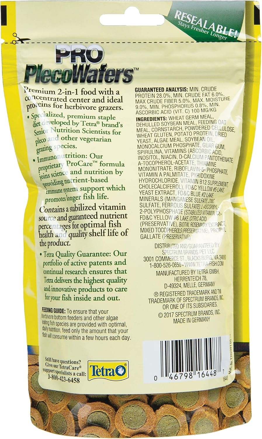 image:imageTetra PRO PlecoWafers 212 Ounces Nutritionally Balanced Vegetarian Fish Food Concentrated Algae Center Golds amp Yellows Model Number 16447529 Ounce Pack of 60