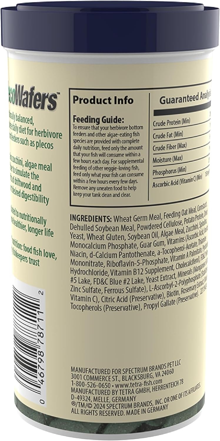 image:imageTetra PlecoWafers 86 Grams Nutritionally Balanced Fish Food For Algae Eaters 303 Ounce Pack of 165 Ounce Pack of 1