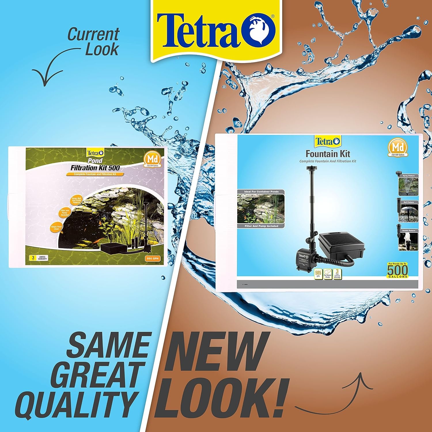 image:imageTetra Pond Filtration Fountain Kit Includes 3 Fountain Attachments250 to 500 gal