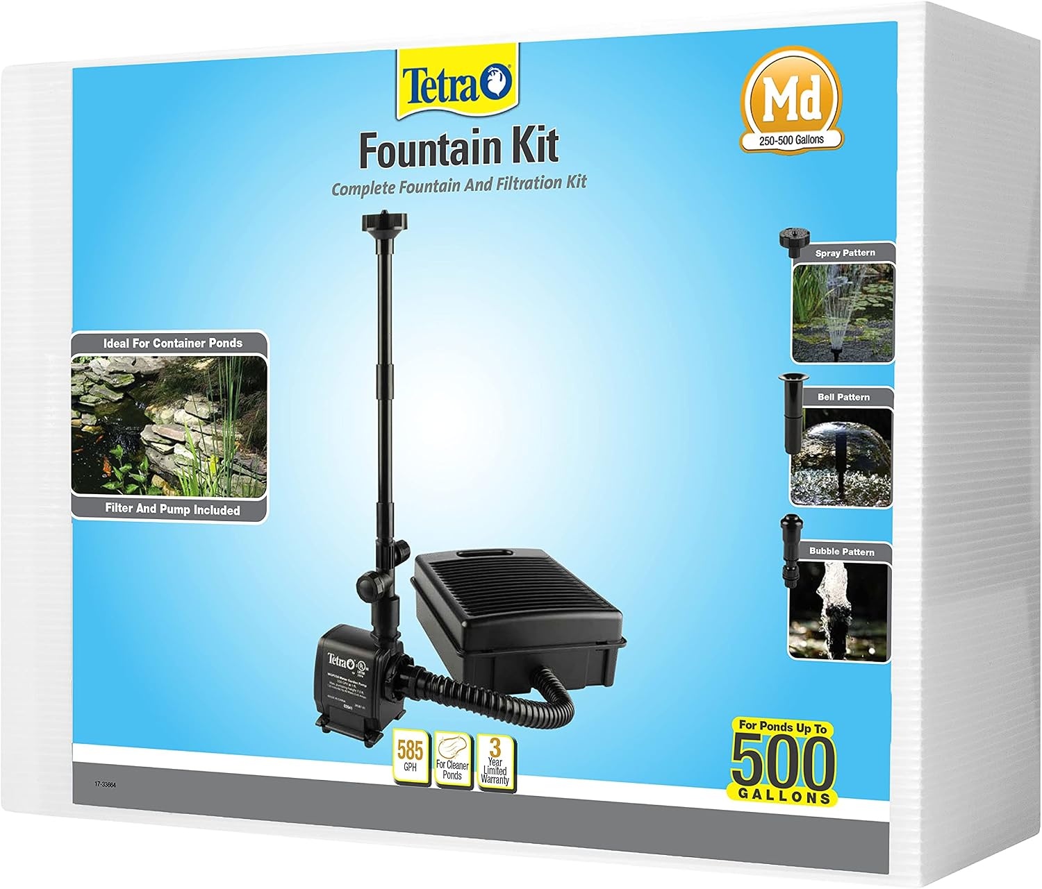 image:imageTetra Pond Filtration Fountain Kit Includes 3 Fountain Attachments250 to 500 gal