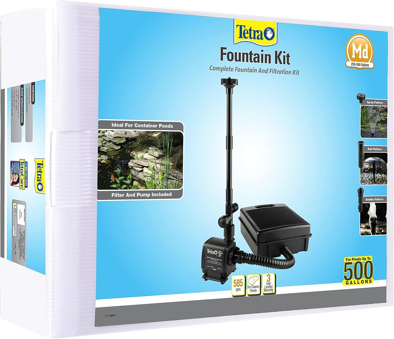 image:imageTetra Pond Filtration Fountain Kit Includes 3 Fountain Attachments250 to 500 gal
