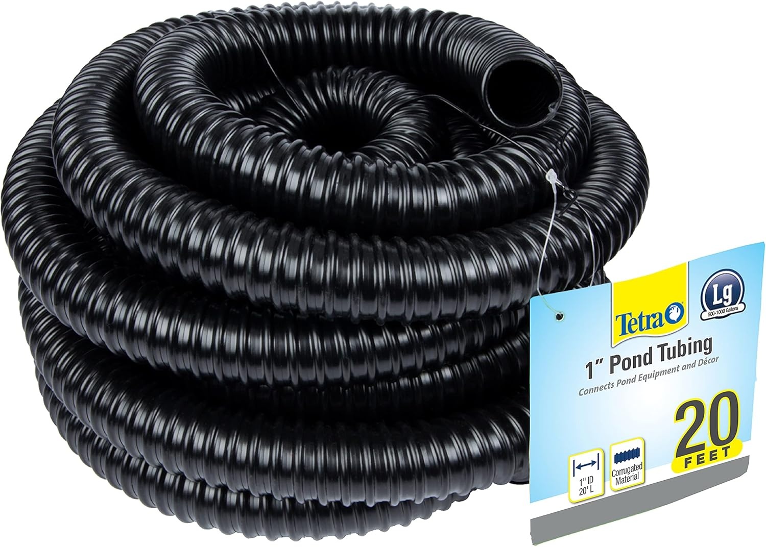 image:imageTetra Pond Pond Tubing 1 Inch Inner Diameter 20 Feet Long Connects Pond Components Black 19736