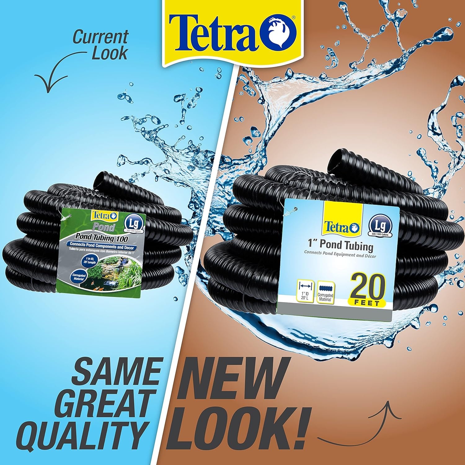 image:imageTetra Pond Pond Tubing 1 Inch Inner Diameter 20 Feet Long Connects Pond Components Black 19736