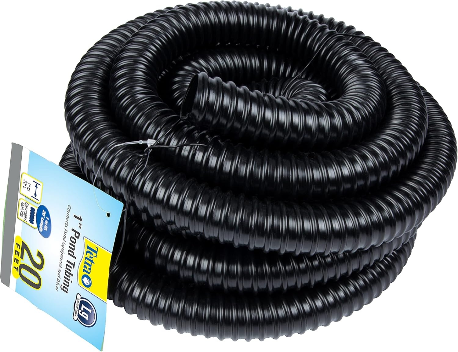 image:imageTetra Pond Pond Tubing 1 Inch Inner Diameter 20 Feet Long Connects Pond Components Black 19736