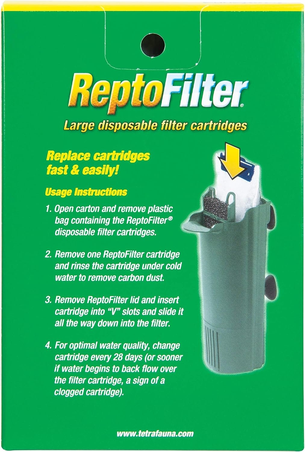 image:imageTetra ReptoFilter Large Filter Cartridges for Terrariums 3 Count Fits TetraFauna ReptoFilter 50 galLarge
