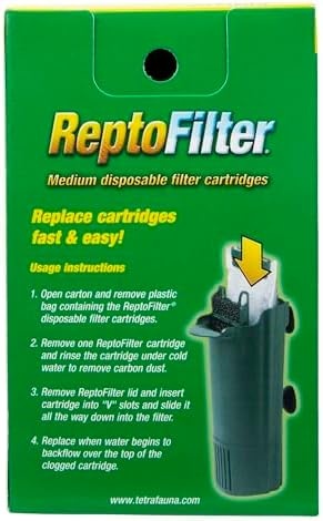 image:imageTetra ReptoFilter Large Filter Cartridges for Terrariums 3 Count Fits TetraFauna ReptoFilter 50 galMedium