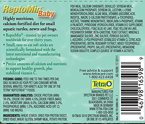 image:imageTetra ReptoMin Baby Floating Food Sticks 092Oz 26g092 Ounce Pack of 2