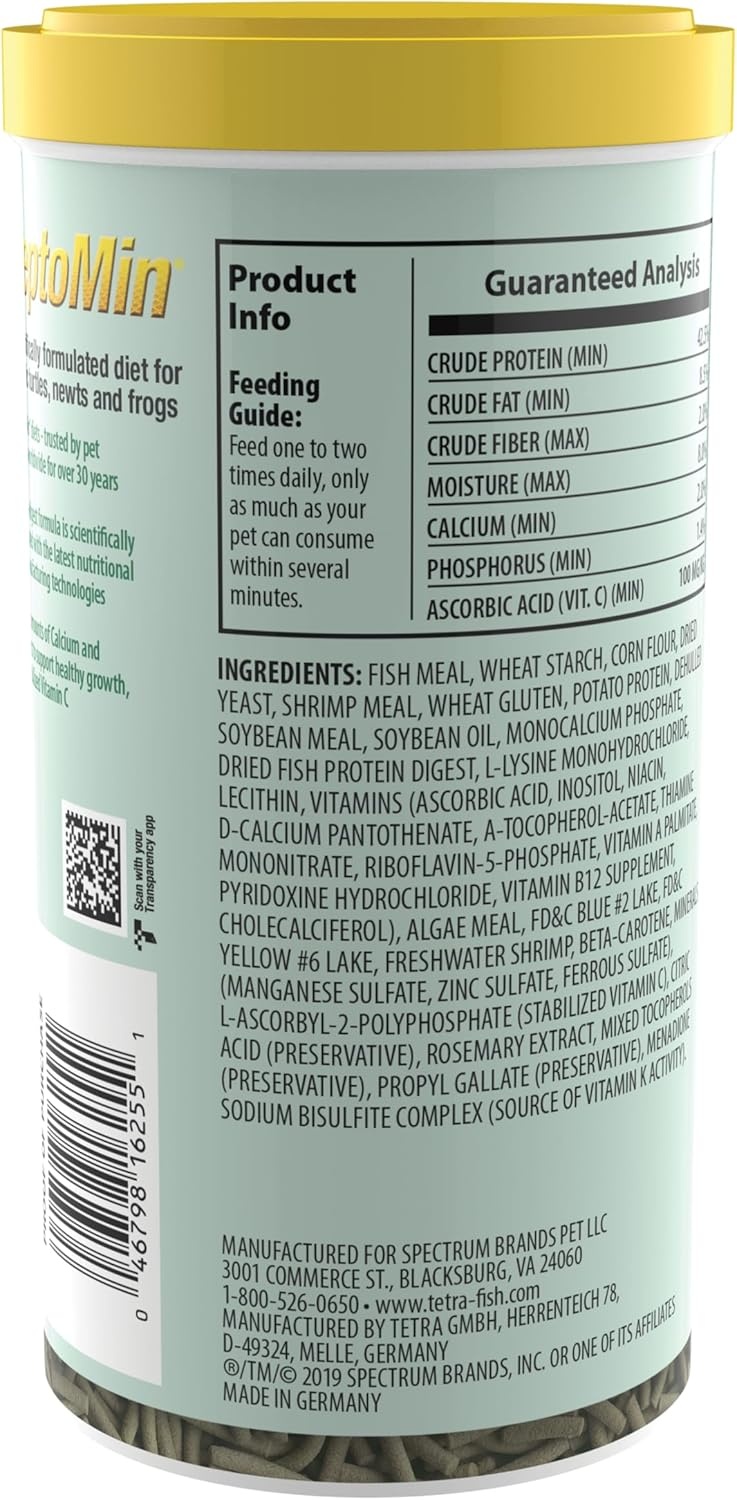 image:imageTetra ReptoMin Floating Food Sticks Food for Aquatic Turtles Newts and Frogs 1059 oz Pack of 11059 Ounce Pack of 1