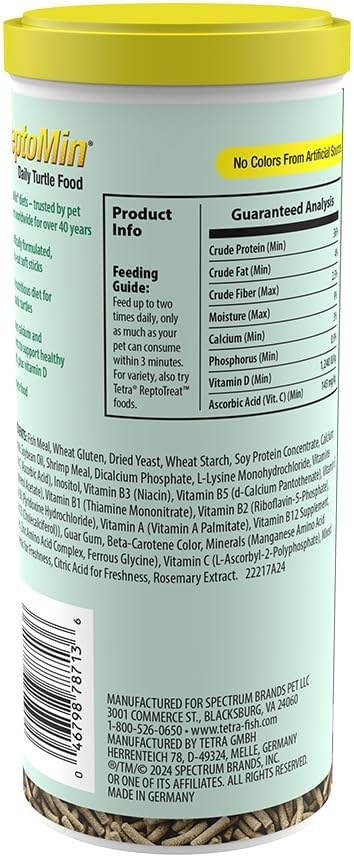 image:imageTetra ReptoMin Floating Food Sticks Food for Aquatic Turtles Newts and Frogs 1059 oz Pack of 11075 Ounce Pack of 1