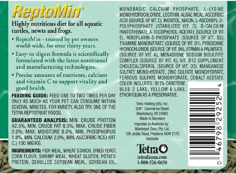 image:imageTetra ReptoMin Floating Food Sticks Food for Aquatic Turtles Newts and Frogs 1059 oz Pack of 1194 Ounce Pack of 1