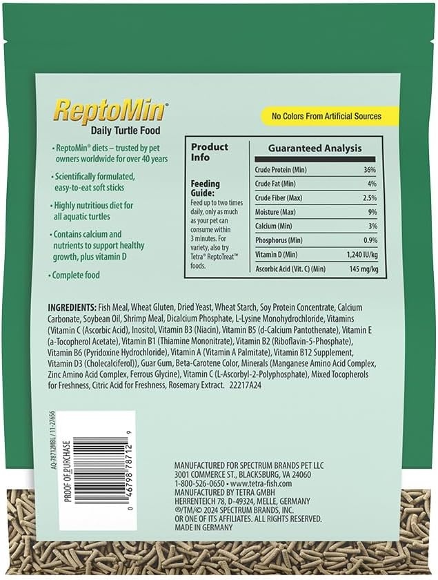 image:imageTetra ReptoMin Floating Food Sticks Food for Aquatic Turtles Newts and Frogs 1059 oz Pack of 12 Pound Pack of 1