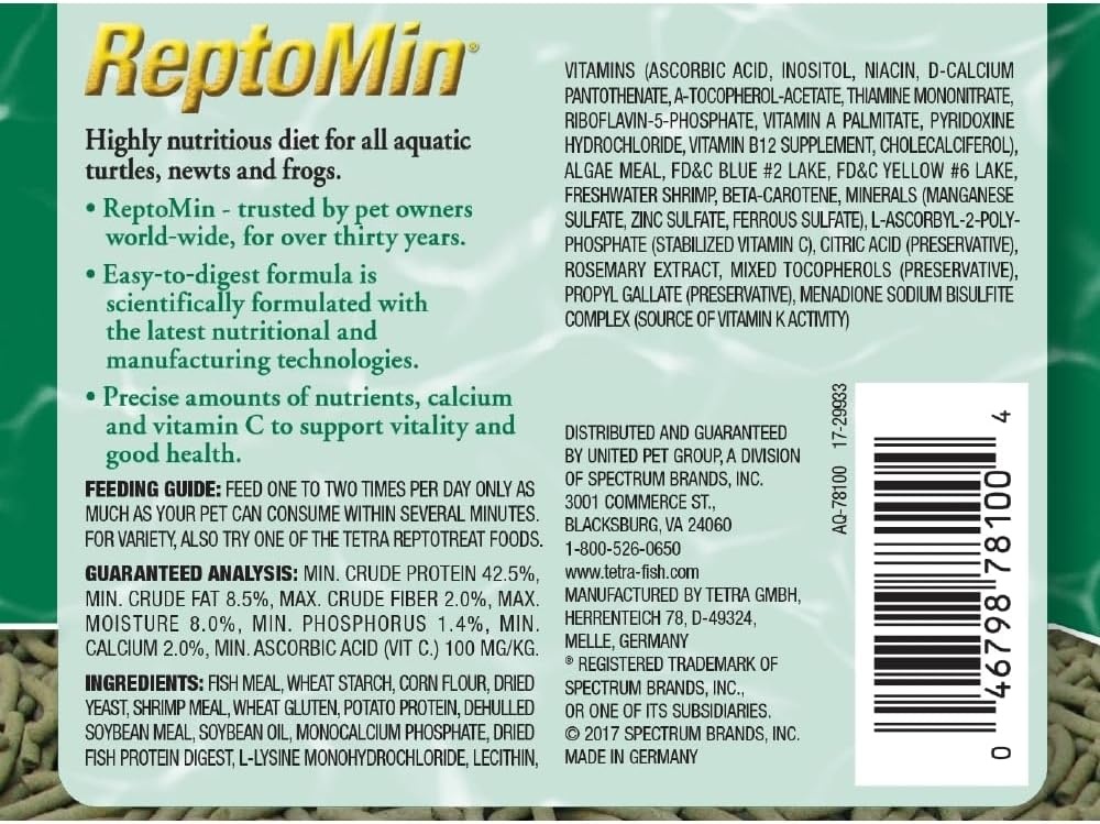 image:imageTetra ReptoMin Floating Food Sticks Food for Aquatic Turtles Newts and Frogs 1059 oz Pack of 1317 Ounce Pack of 1
