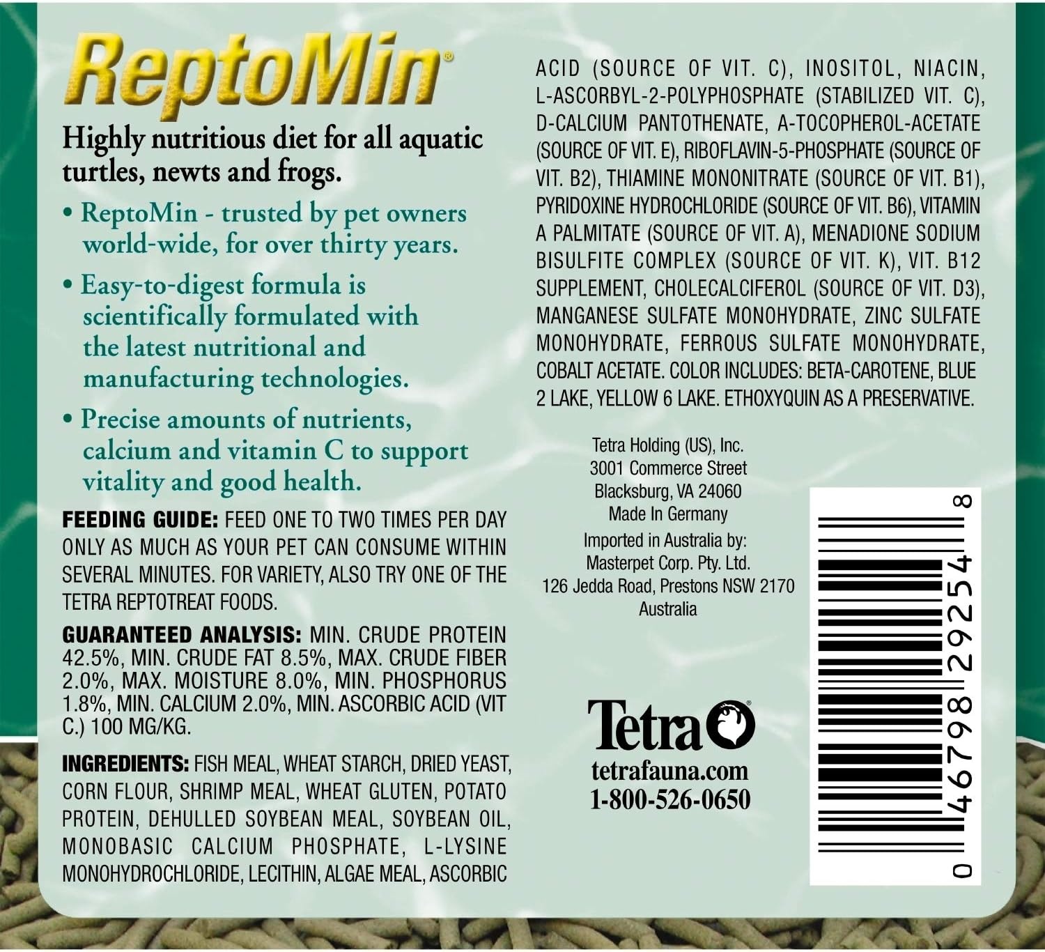 image:imageTetra ReptoMin Floating Food Sticks Food for Aquatic Turtles Newts and Frogs 1059 oz Pack of 137 Ounce Pack of 24