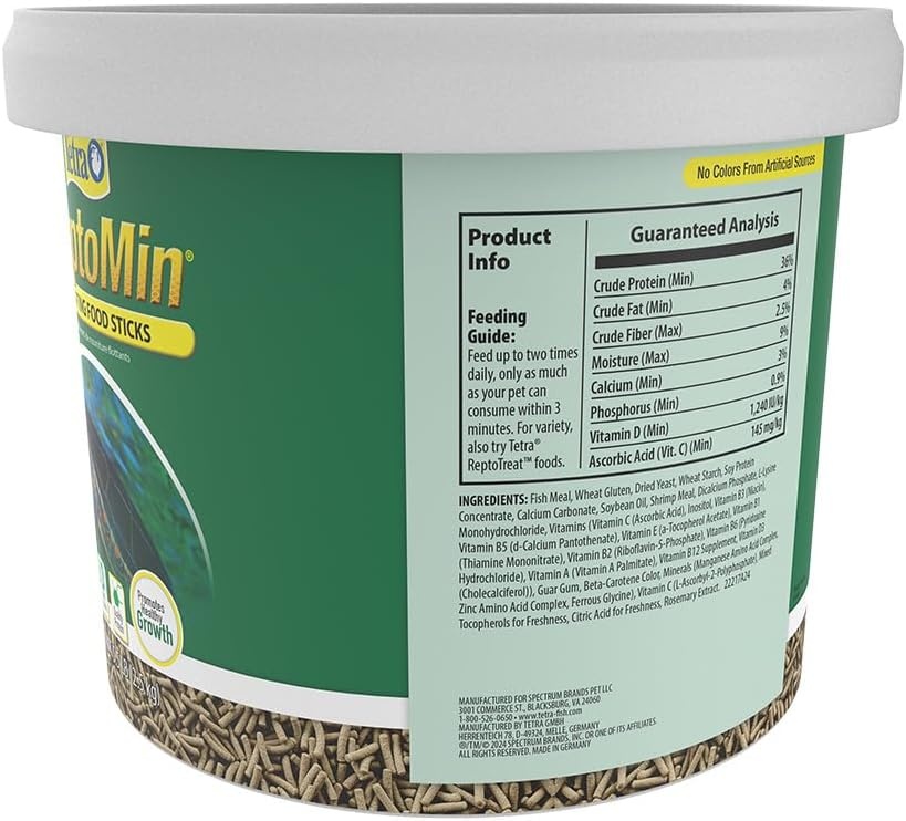 image:imageTetra ReptoMin Floating Food Sticks Food for Aquatic Turtles Newts and Frogs 1059 oz Pack of 155 Pound Pack of 1