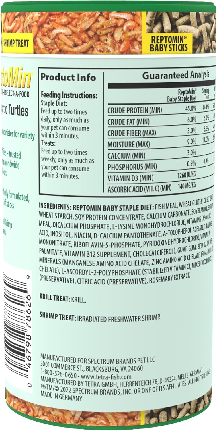 image:imageTetra ReptoMin SelectAFood 155 Ounces For Aquatic Turtles Newts And Frogs Variety Pack194 Ounce Pack of 1