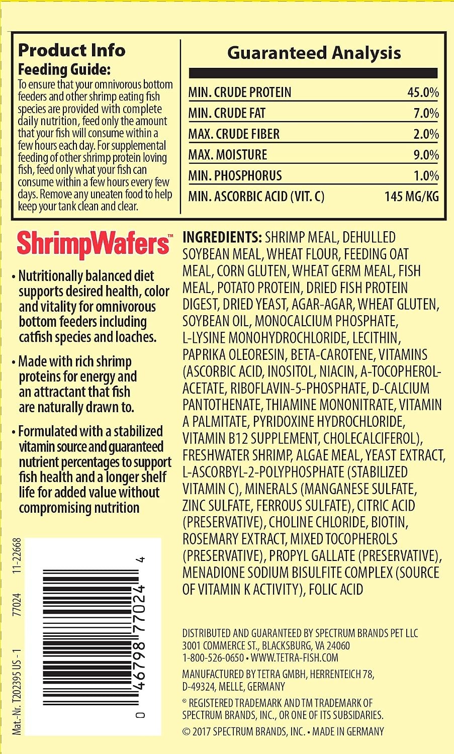 image:imageTetra ShrimpWafers Complete Diet for Catfish and Loaches 3 Ounce3 Ounce Pack of 2