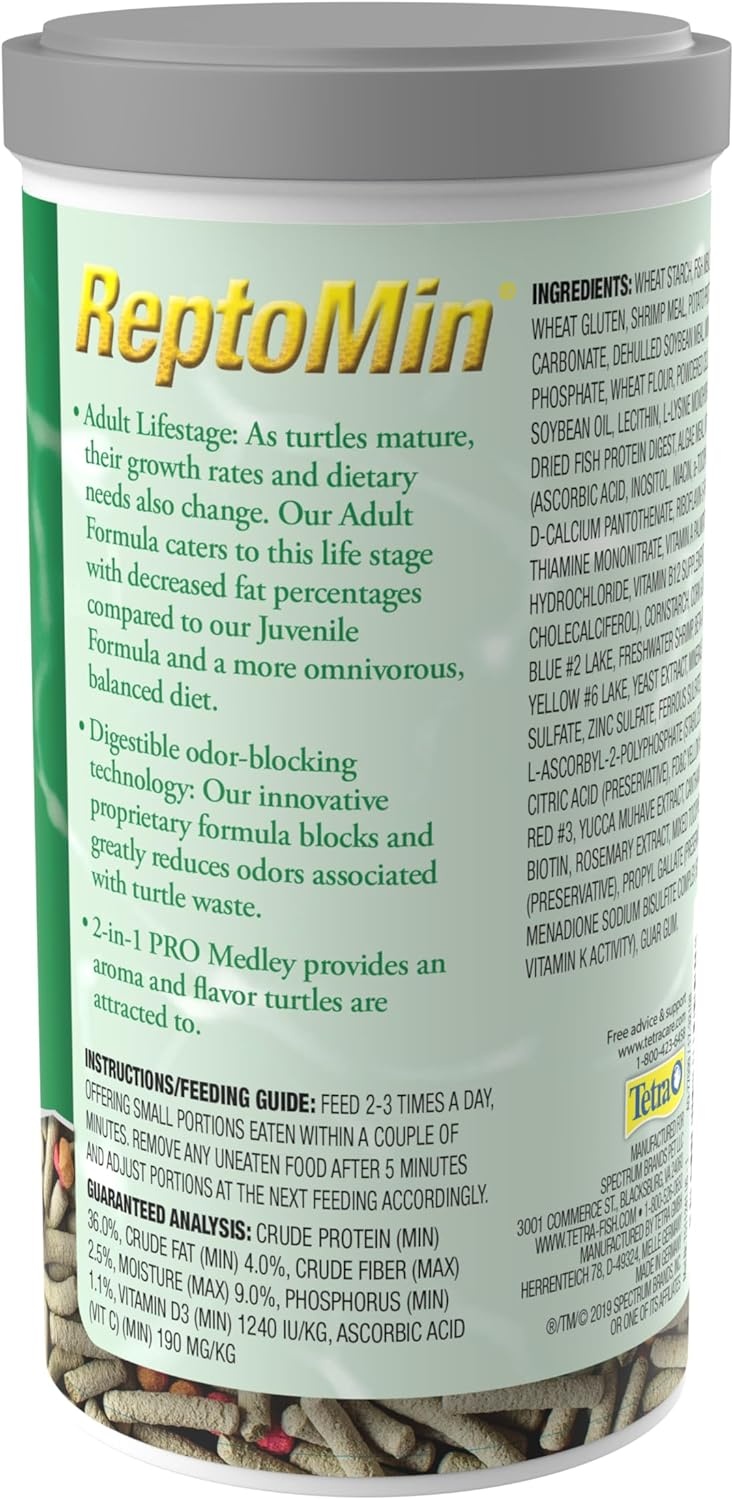 image:imageTetra TetraFauna PRO ReptoMin Pro Sticks Adult Turtle Formula Daily Diet for Aquatic Turtles 811 ozAdult Turtle