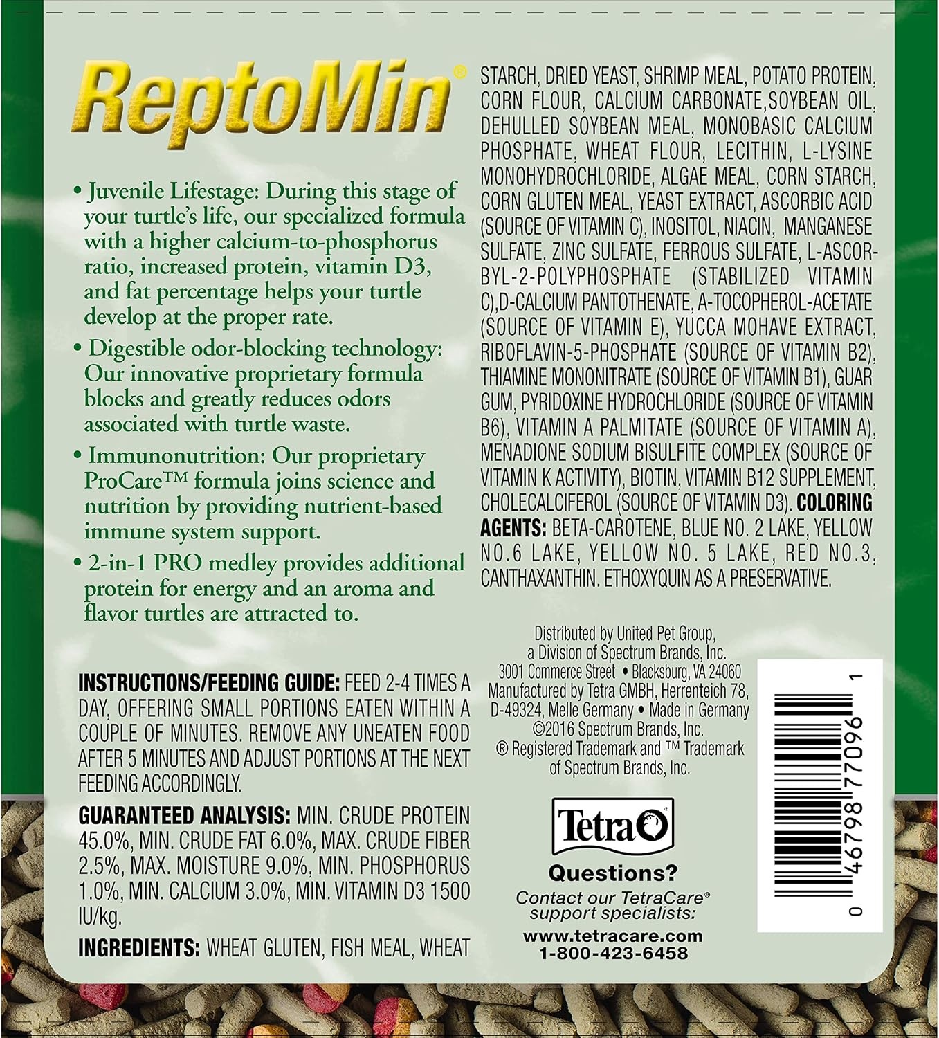 image:imageTetra TetraFauna PRO ReptoMin Pro Sticks Adult Turtle Formula Daily Diet for Aquatic Turtles 811 ozJuvenile Turtle