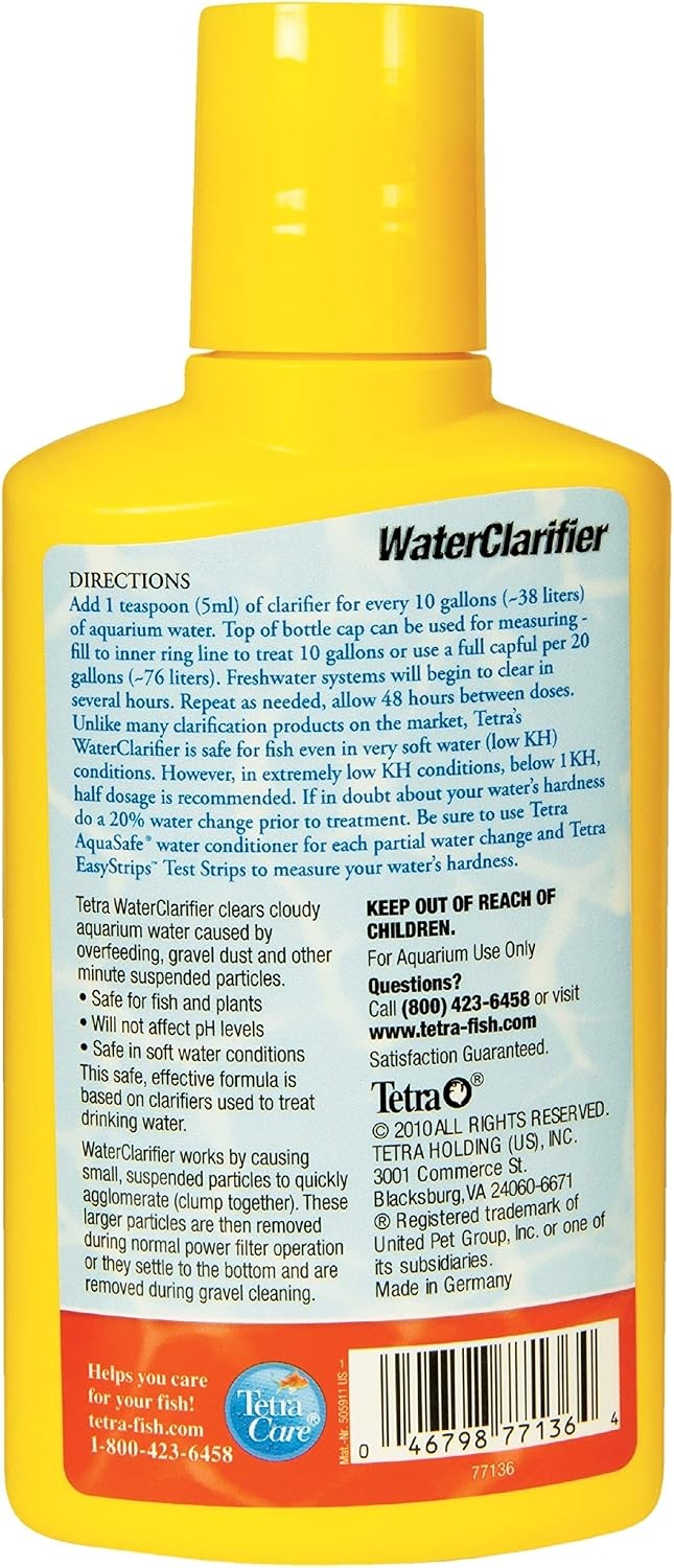 image:imageTetra Water Clarifier Aquarium Treatment Solution 338 oz Clears Cloudy Aquarium Water Safe to Use with Fish and Plants For Fresh Water884 oz
