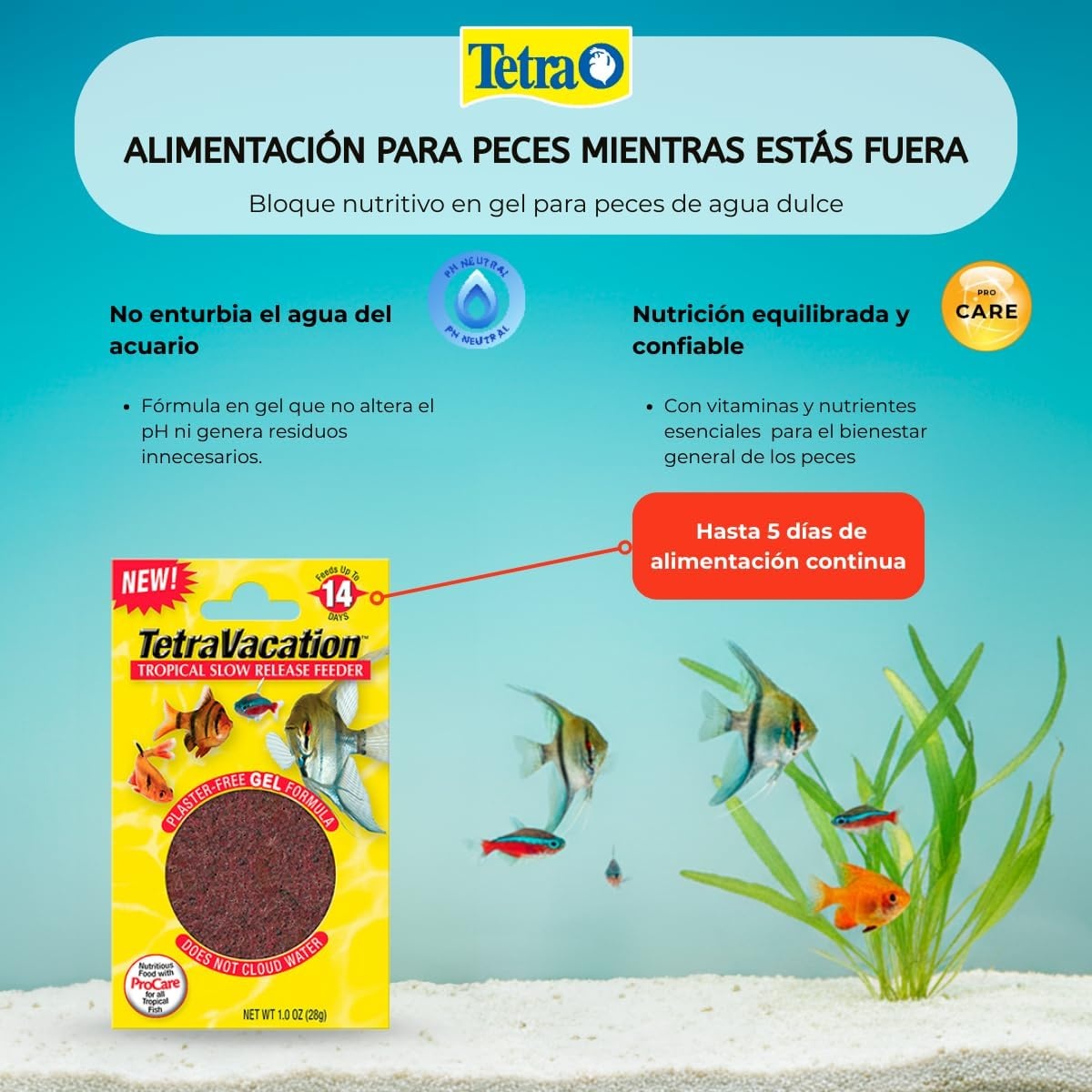 image:imageTetra Weekend and Vacation Feeder SlowRelease Fish Food for Tropical Fish 106 Ounce Pack of 1106 Ounce Pack of 1