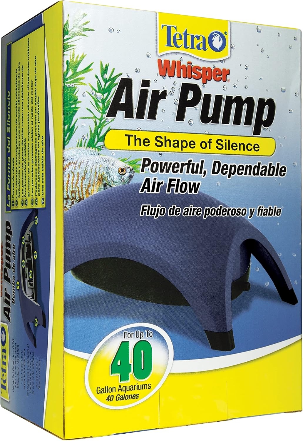 image:imageTetra Whisper Air Pump 20 To 40 Gallons For Aquariums Powerful Airflow NonUL Listed2040gallon