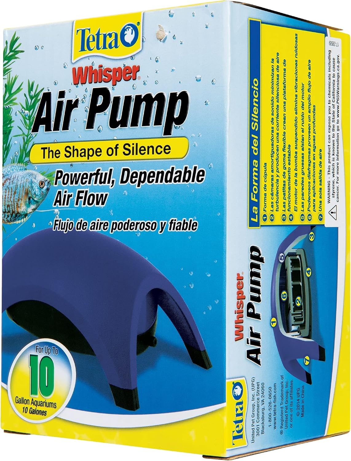 image:imageTetra Whisper Air Pump 20 To 40 Gallons For Aquariums Powerful Airflow NonUL Listedup to 10gallons