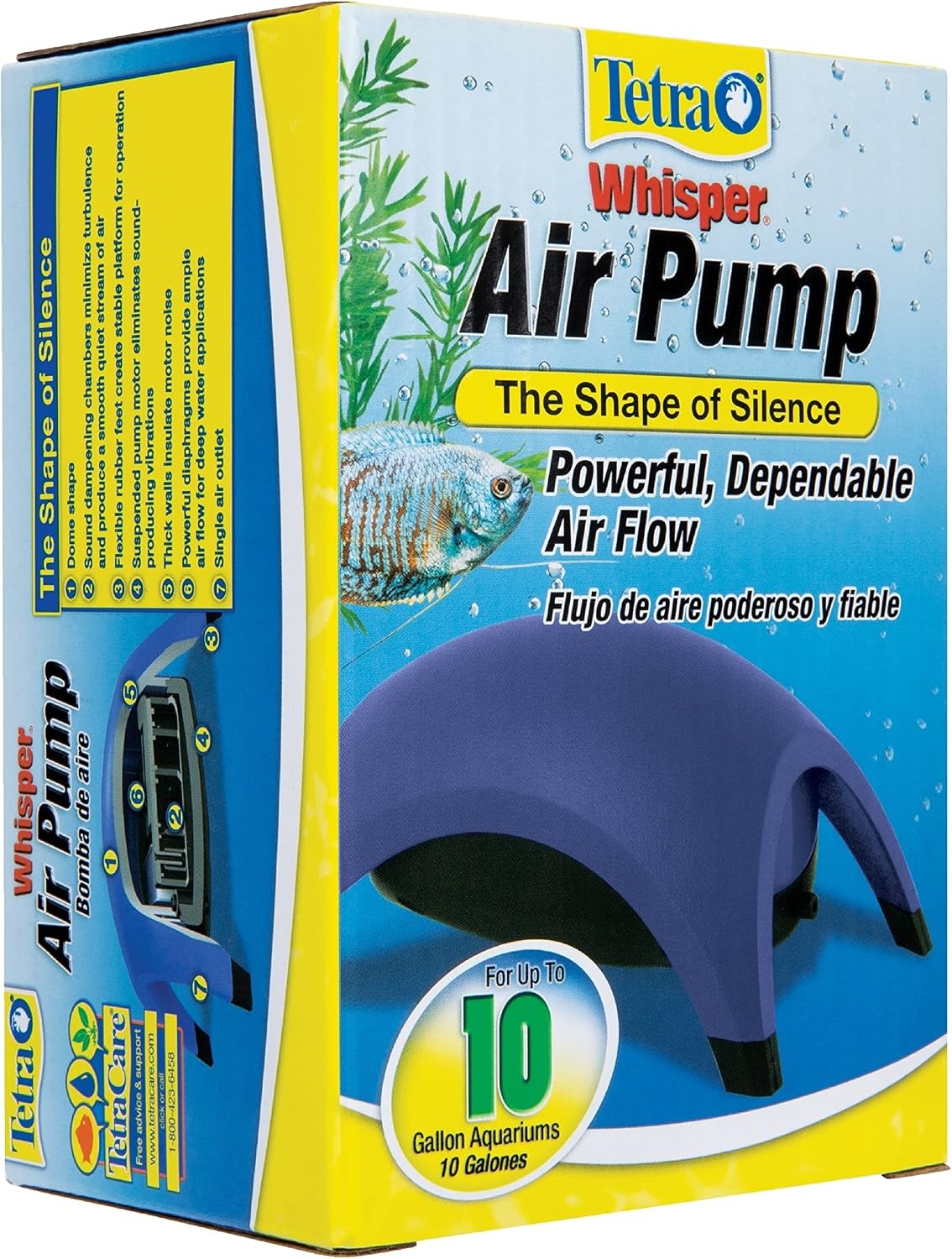 image:imageTetra Whisper Air Pump 20 To 40 Gallons For Aquariums Powerful Airflow NonUL Listedup to 10gallons Pack of 2